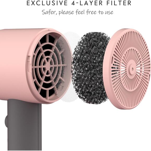 AINA Hair Dryer with Diffuser – Ionic Blow Dryer for Women with Cold Shot - Picture 3 of 7